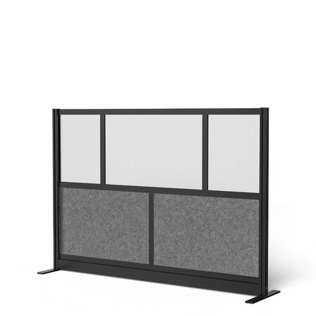 LUXOR Modular Wall Room Divider System - Black Frame - 70in. x 48in. Starter Wall MW-7048-FCGB
